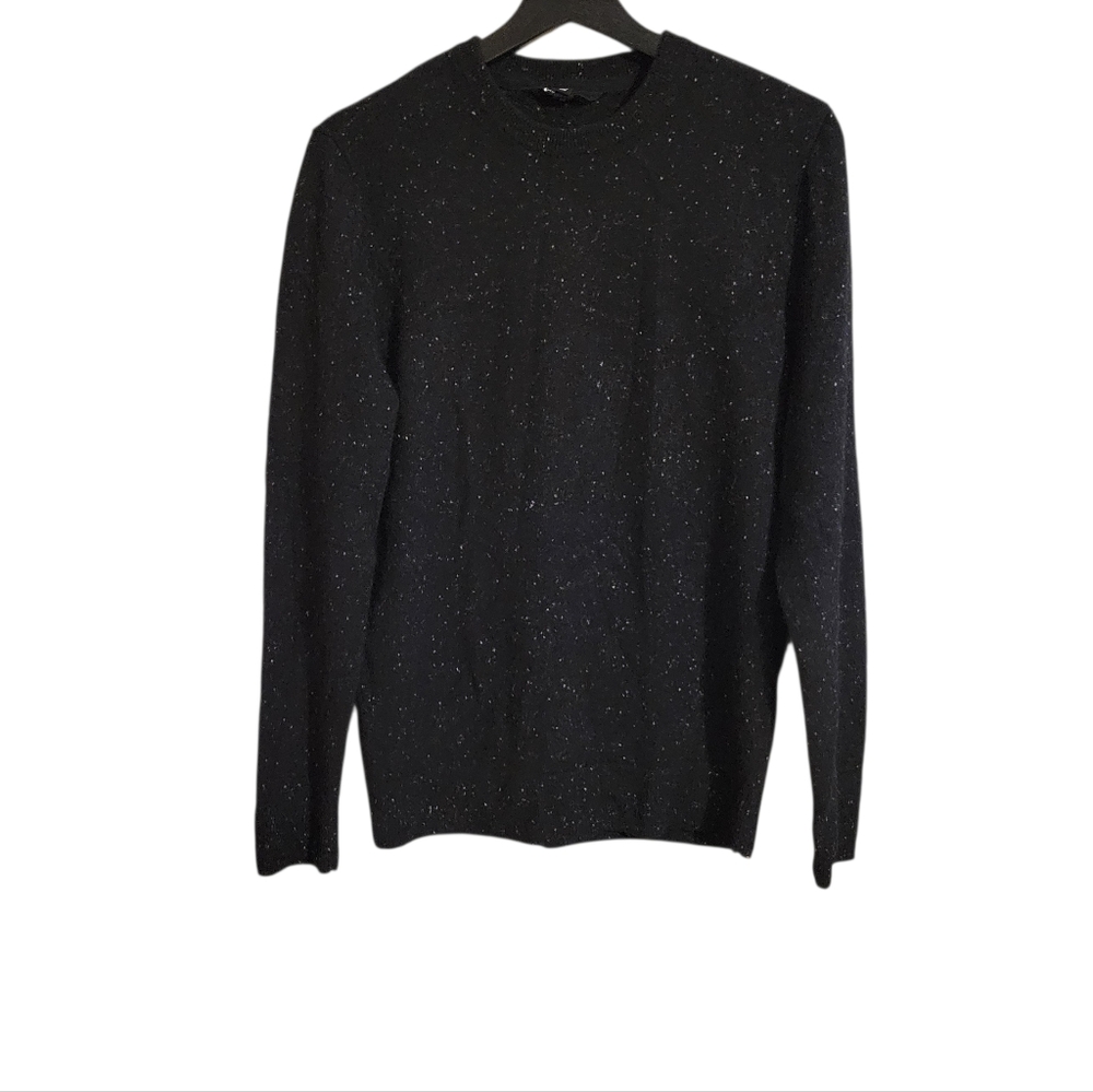 The Commons Black Speckled Cashmere Sweater